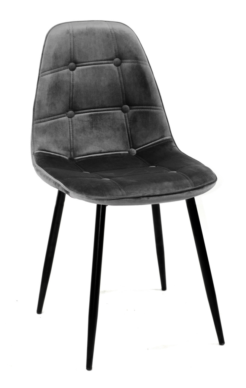 Стілець Alex Metal BK оксамит , сірий-3