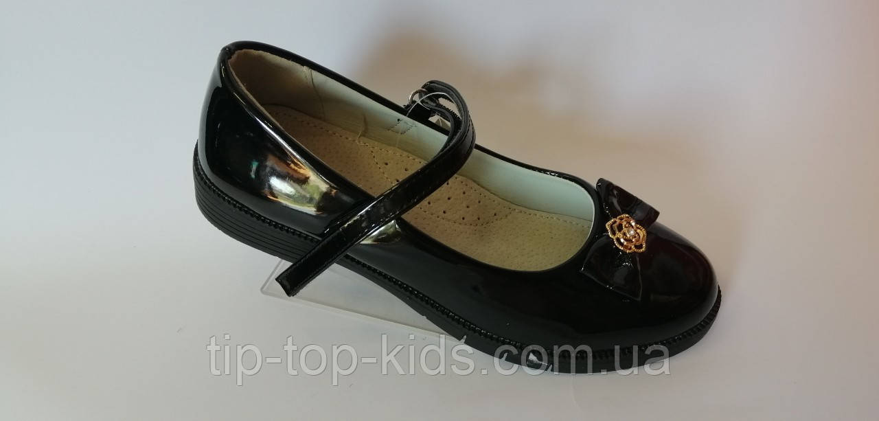 Туфлі для дівчинки Clibe 9 D black чорні р.36.37, фото 1