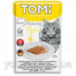 TOMi Sterilised Chicken in Jelly ТОМІ СТЕРИЛАЙЗИД КУРЯЧЕ В ЖЕЛЕ, 85 гр, фото 1