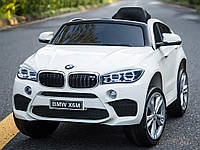 Дитячий електромобіль БМВ Х6 BMW X6 білий (чорний, червоний). JJ2199EBR-1. Колеса EVA, шкір. сидіння, світло, USB.