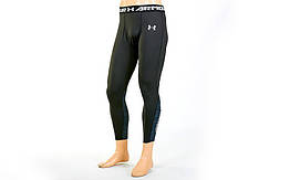 Штани чоловічі компресійні для спорту Under Armour 1-001 (лайкра, M-2XL-165-185cм, чорний)