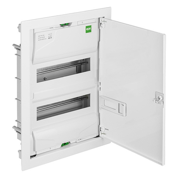 Вбудовуваний розподільний щит ELEKTRO-PLAST MSF RP 24 модуля (2x12) IP30 (N+PE) з металевими дверцятами (2002-00), фото 1