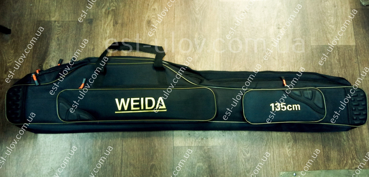 Великий місткий чохол для вудлищ Weida 1.35m на 2 секції +2 бічні кишені