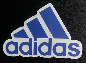 Стикер етикетка-наклейка самоклейка Adidas 3 (8 см х 5,5см)