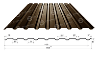 Профнастил С -18 RAL 8017 Южная Корея РЕ 0.45 мм