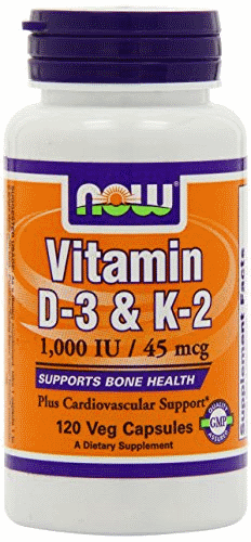 Вітамін D-3 і К-2 Now Foods Vitamin D-3 & K-2 120 Caps Veggie