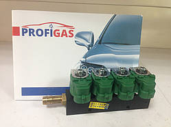 Форсунки Valtek тип 30, 4 цил. 3 Ом, без жиклерів, зі штуцерами в колектор