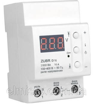 Реле напряжения ZUBR D16 для защиты электросети всего дома или квартиры - фото 1 - id-p109314009