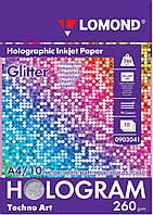 Бумага с голографическим эффектом "Glitter" (Блеск), А4, 260 г/м2/10 л