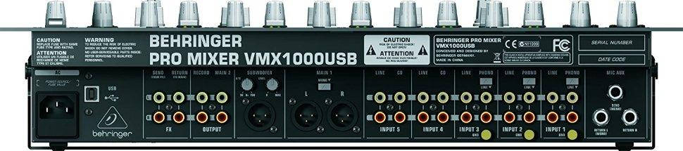 DJ мікшерний пульт Behringer VMX1000USB, фото 4