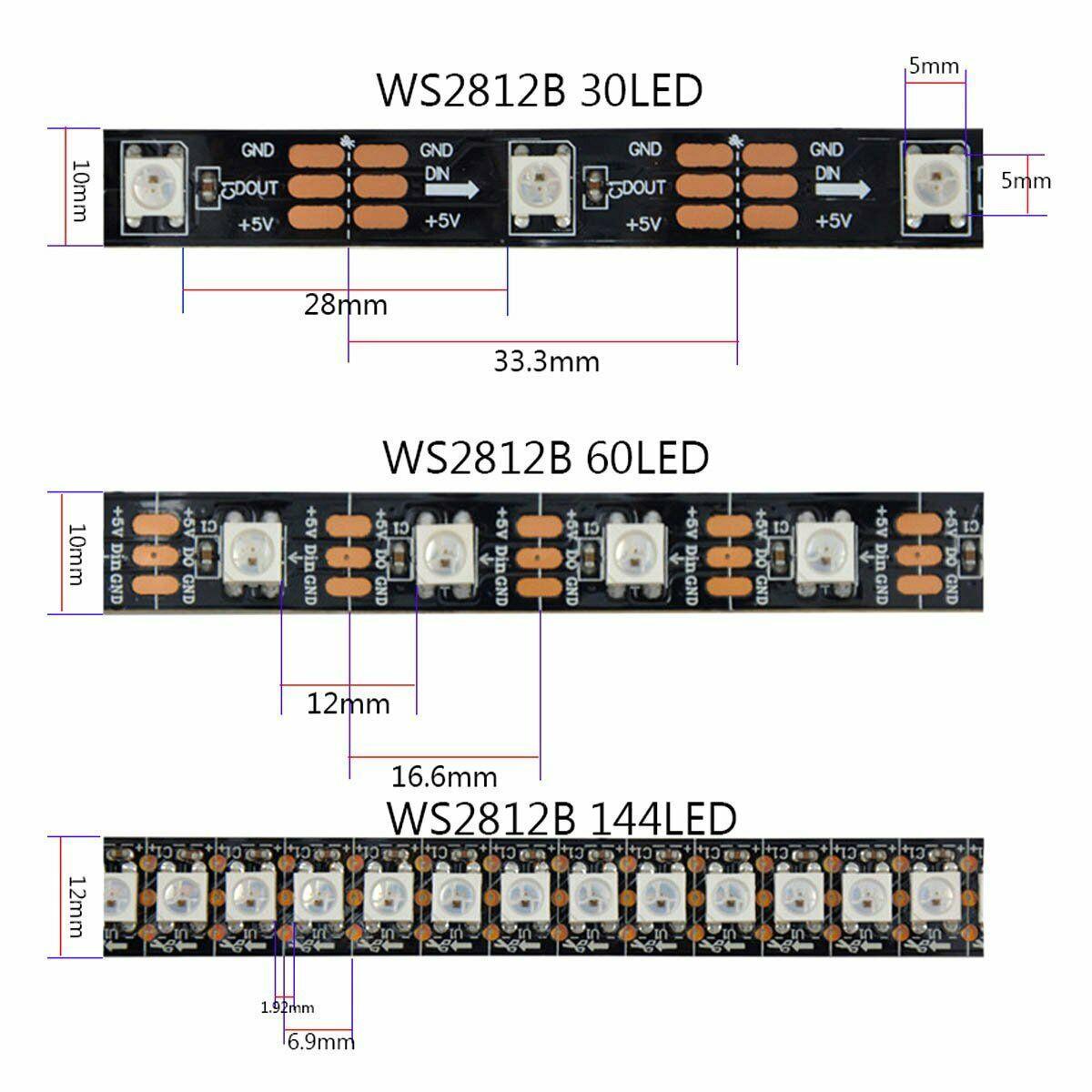 Адресная светодиодная лента LEDTech 5v WS2812B 60led/m ip65 smart pixel strip - фото 4 - id-p1019005284