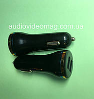 Автомобільний адаптер живлення USB 5V 1A два гнізда, чорний