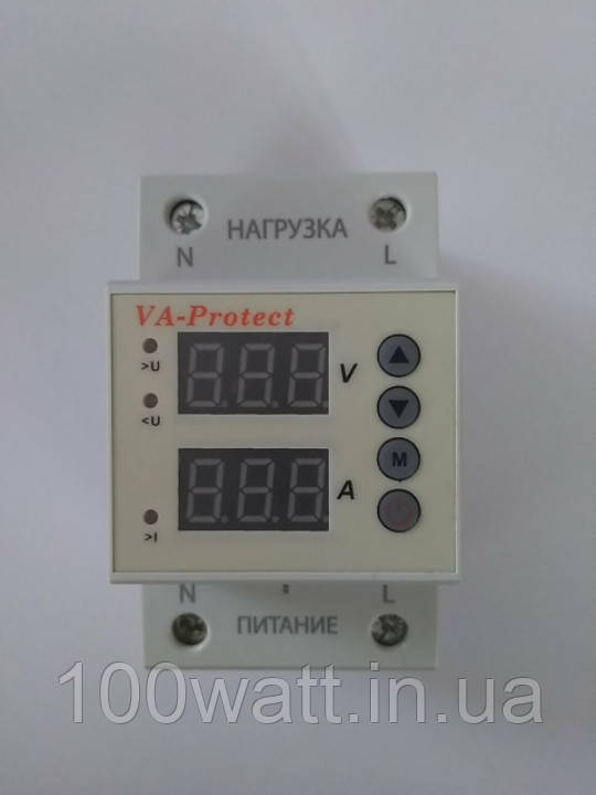 Реле контролю напруги з контролем струму RM-MVA 63А DIN рейку GAV 582