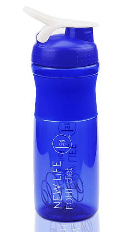 Спортивна пляшка-шейкер фірмова New Life 760 ml Синій, фото 1
