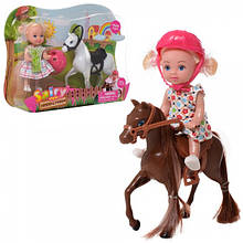 Лялька DEFA 10 см, кінь 11 см, шолом