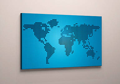 Модульна картина на полотні карта світу