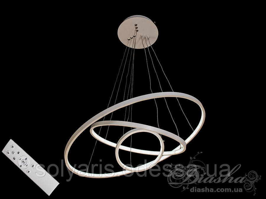LED люстра підвіс кільця з димером, 110 W MD7990-3WH-600+400+200