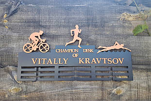 Медальниця, тримач для медалей, холдер для медалей. Велоспорт. Біг. Плавання