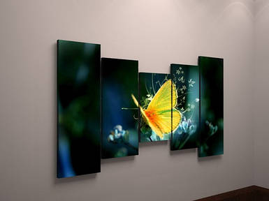 Картина модульна на полотні метелик природа