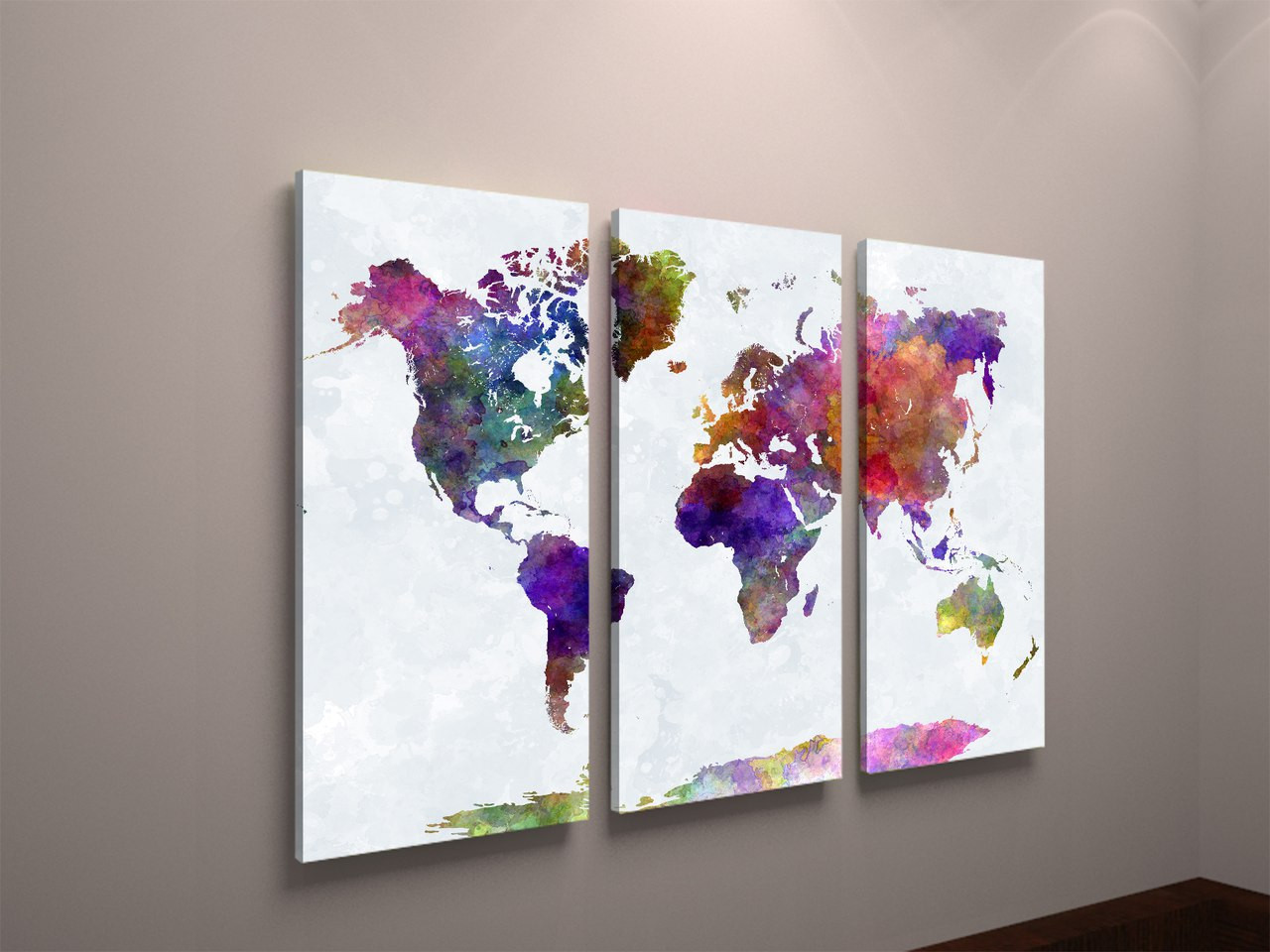 Картина модульная карта мира, цена 1413.30 грн — Prom.ua (ID#1019036413)