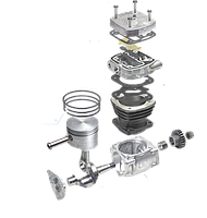 Ремкомплект компрессора (полный+седла+пальцы+напр. клапана)