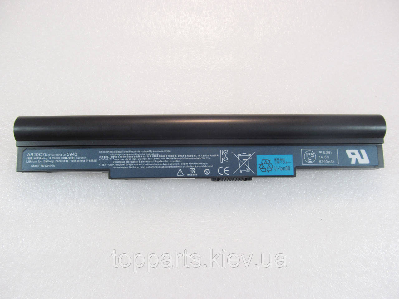 Батарея для ноутбука Acer AS10C7E, 5200mAh, 8cell, 14.8 V, Li-ion, чорний,