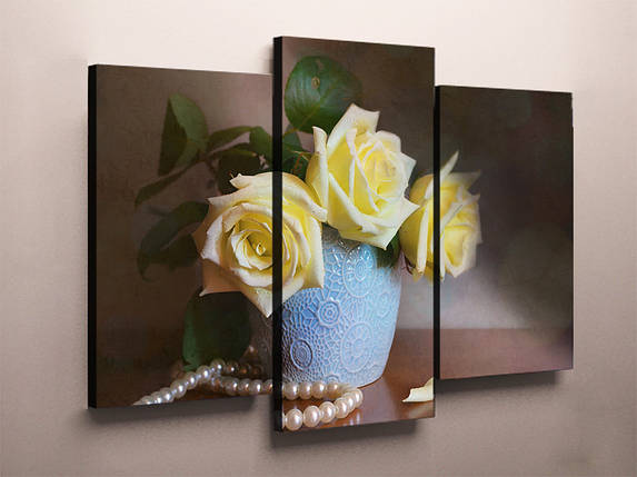 Фотокартина модульна для спальні Троянди натюрморт VE, фото 1