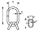 Ланка овальне з дод. овалами для строп А346 16-8 , 17,0 t., фото 7