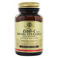 Витамин С эстер плюс, Ester-C Plus Vitamin C, Solgar, 500 мг, 50 капсул