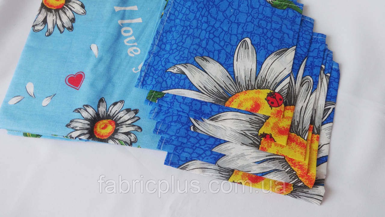 Комплект столовий 130 х 200 + 6 серветок — бязь, фото 1