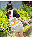 Шкільний рюкзак із качочками сірий, фото 4