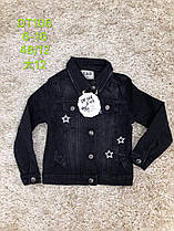 Джинсова куртка для дівчаток оптом, розміри 6-16 років, S&D арт. DT-106