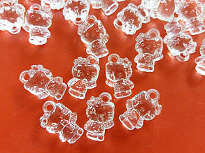 Підвіски "Котики" прозорий 17 мм 500 грамів