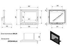 Дверці для каминів та печей Antek 500х600, фото 3