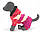 Зимовий комбінезон для собак «Adidog», малиновий, зимовий одяг для собак дрібних, середніх порід, фото 3
