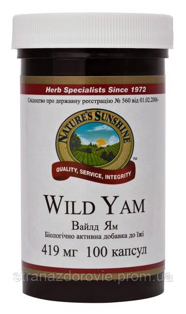 Дикий Ямс Wild Yam — 100 кап — NSP, США