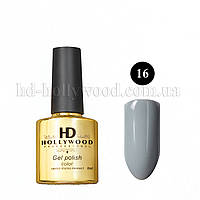 Гель лак 16 Светлый Серый Плотный HD Hollywood 8 ml