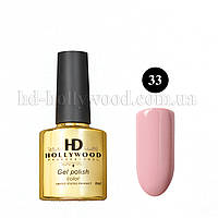 Гель лак 33 Рожевий Пастельний Нюд HD Hollywood 8 ml