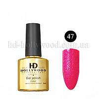 Гель лак 47 Розовый Плотный Шиммер HD Hollywood 8 ml