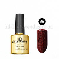 Гель лак 50 Красный Шиммер HD Hollywood 8 ml