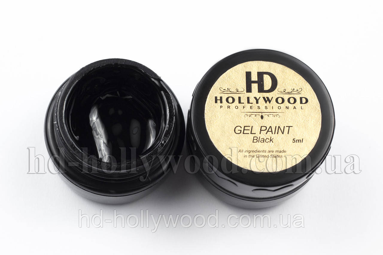Гель-фарба Чорна HD Hollywood 7 мл, фото 1