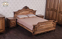 Классическая спальня из дерева "Наполеон Вуд" под заказ. Мебель для спальни из натурального дерева
