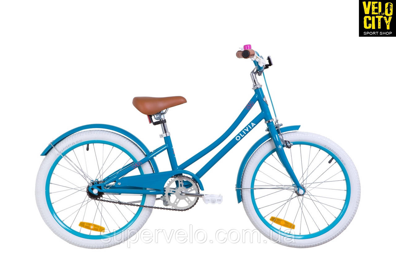 Дитячий велосипед Dorozhnik OLIVIA 20" 2019 бірюзовий, фото 1