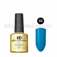 Гель лак 88 Голубой Темный Плотный HD Hollywood 8 ml