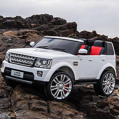 Двомісний дитячий електромобіль Джип M 4063 EBLR-1, Land Rover Discovery, білий