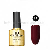 Гель лак 95 Бордовый Плотный HD Hollywood 8 ml