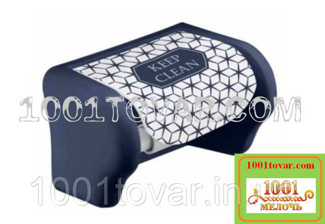 Пластиковий тримач для туалетного паперу з малюнком "Keep Clean", Elif Plastik, фото 1