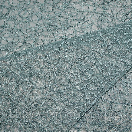 Тюль-сітка вишивка стрічка павутинка мор. хвиля, фото 1