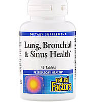 Natural Factors, Lung, Bronchial & Sinus Health, 45 Tablets