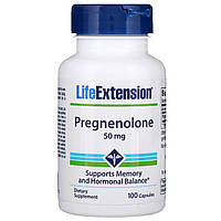 Прегненолон, Pregnenolone, Life Extension, 50 мг, 100 капcул